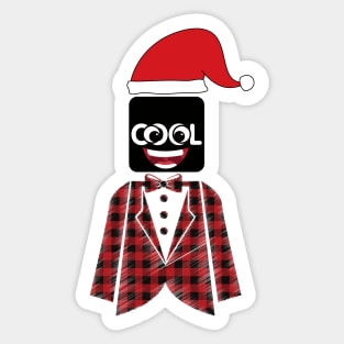 Buffalo Christmas COOL SANTA CARTOON Sticker